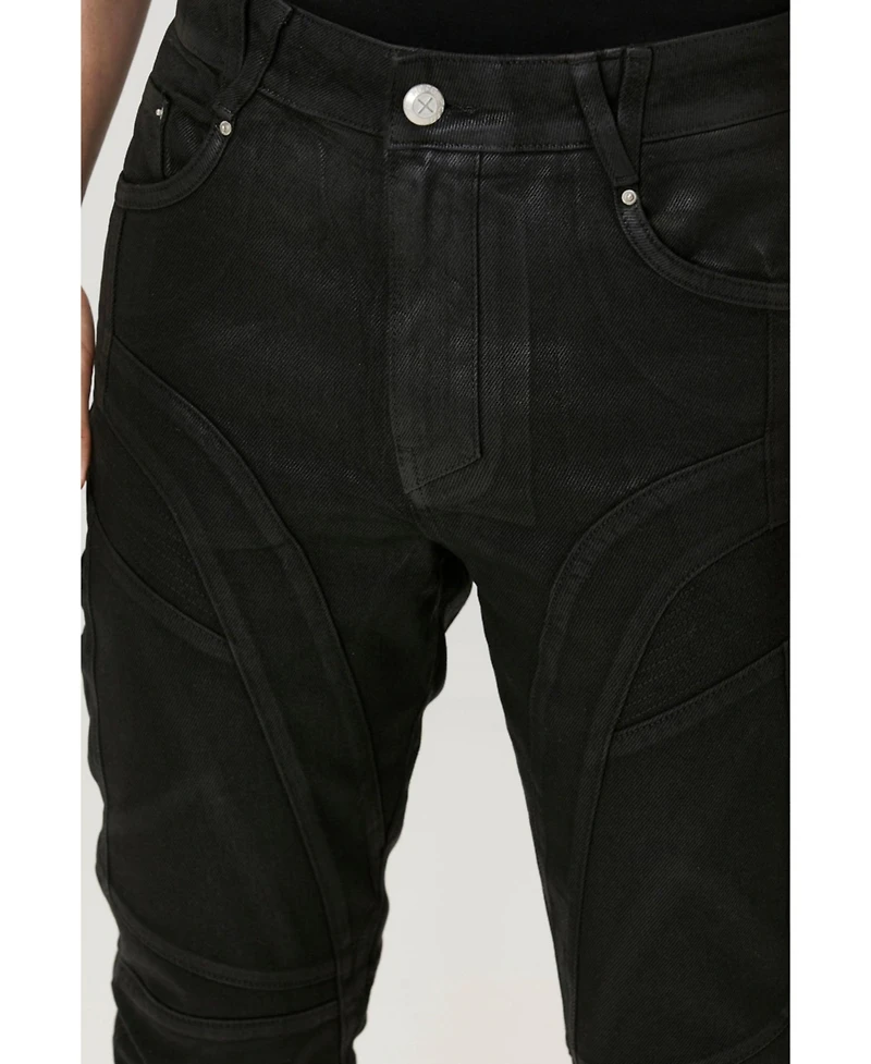 Pcfg Men's Shiny Coated Denim Pant