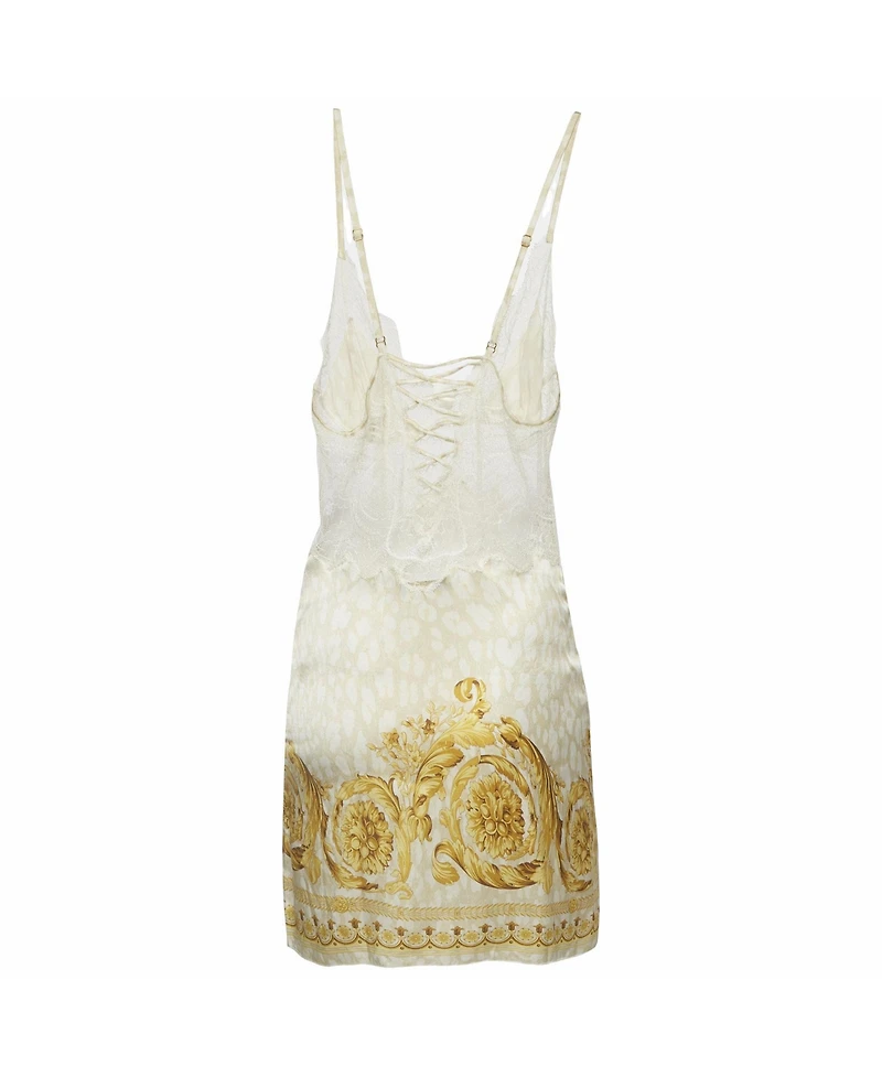 Pre-Owned Versace Women's Baroque Silk Lace Trim Camisole