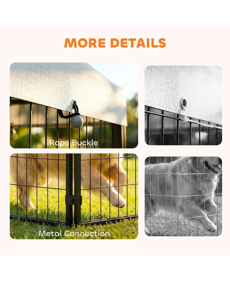 Ruie Lockable Outdoor Dog House Kennel with Water-Resistant Roof Cover