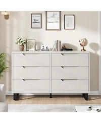 47.2" Wide 7-Drawer Dresser, Freestanding Storage Chest for Bedroom, Living Room & Entryway, White