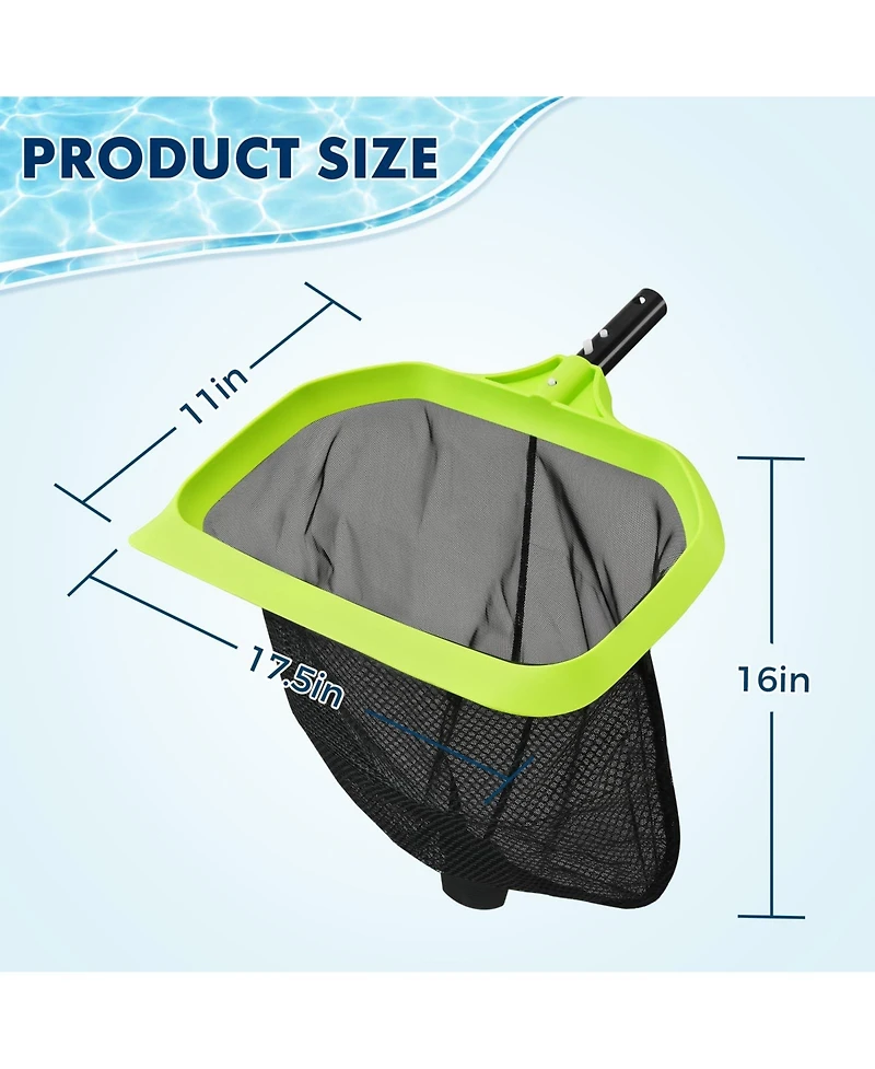 Xdovet Pool Skimmer Net Leaf Rake Fine Mesh Triangular Frame