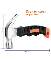 Xdovet Stubby Claw Hammer Soft Rubber Handle Home Diy Woodwork Camping