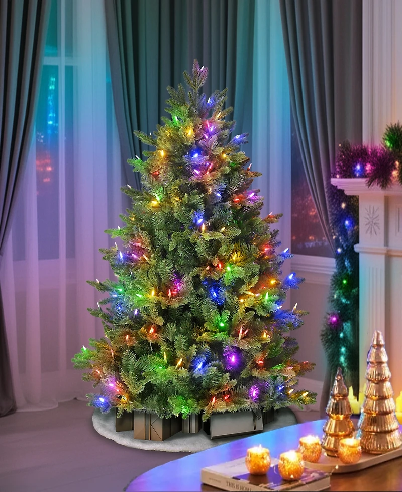 Puleo International 4.5" Pre-Lit Artificial Noble Fir Tree