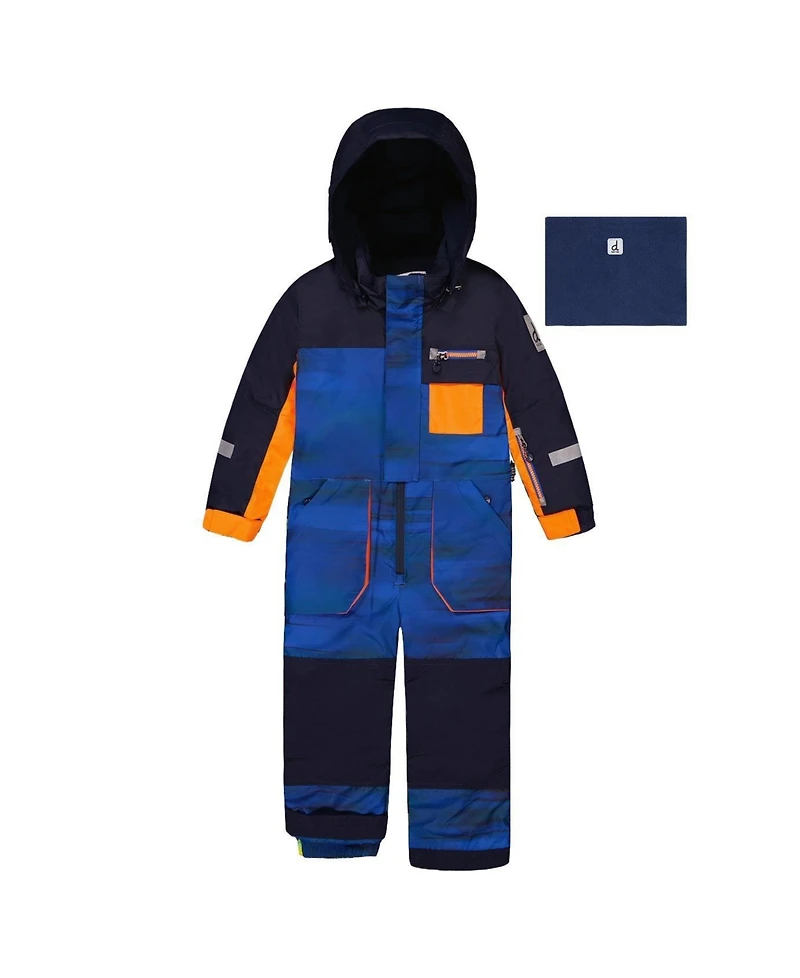 Deux par Toddler Boys One Piece Play Snowsuit with Stripes