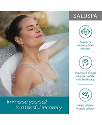 Bestway SaluSpa Milan AirJet Inflatable Hot Tub with EnergySense Cover, Blue