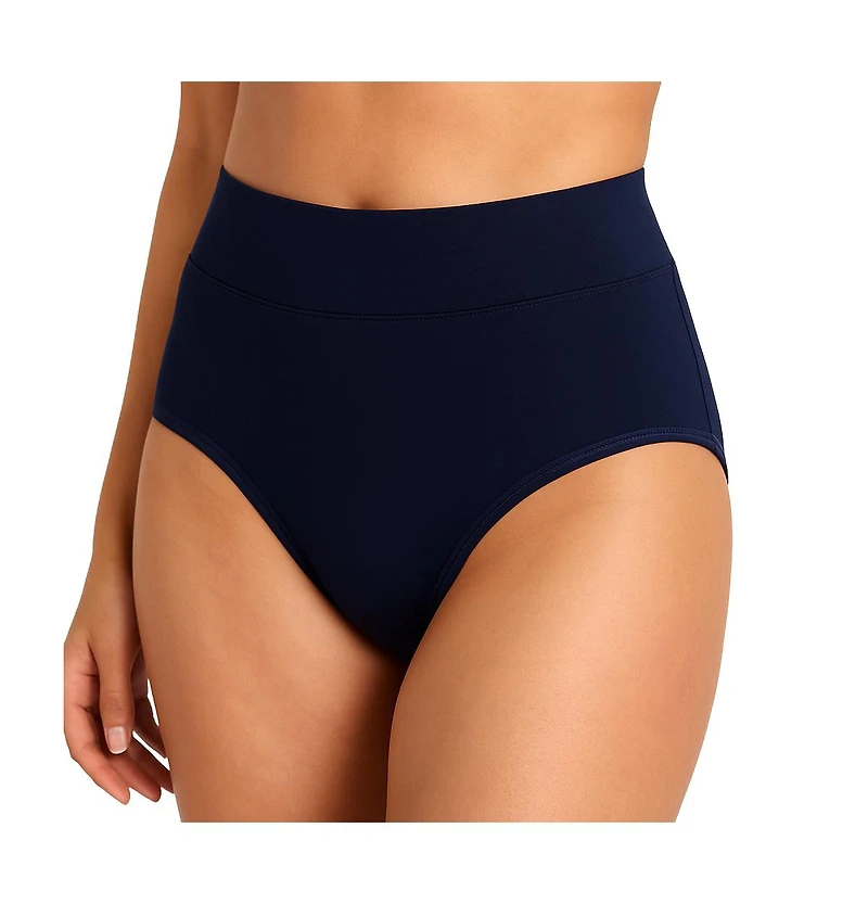 Lands' End Women's High Rise Full Coverage Brief Soft Essential Everyday 3 Pack Panties