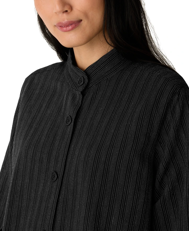 Eileen Fisher Women's Band Collar Long-Sleeve Jacket