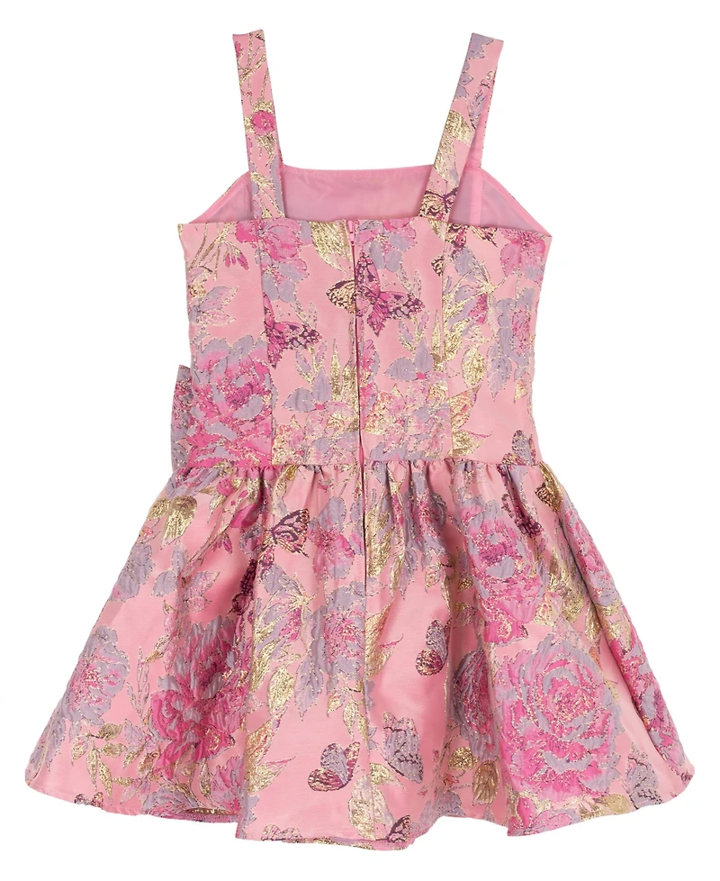 Rare Editions Girls' 7-16 Brocade Princess Seam Dress