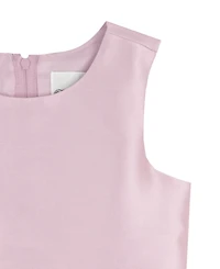 Rare Editions Girls' 7-16 Solid Mikado Drop Waist Dress