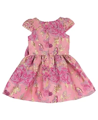 Rare Editions Girls' 4T-6X Brocade Drop Waist Dress