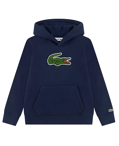 Lacoste Boys' 10-16 Long-Sleeve Chenille Patch Hoodie