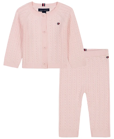 Tommy Hilfiger Baby Girls' Long-Sleeve Sweater and Pants, 2-Piece Set
