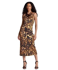 Kenneth Cole Women's Printed Halter Neck Midi Dress