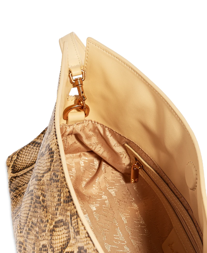 Sam Edelman Poppy Oversized Medium Leather Clutch Handbag