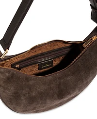 Sam Edelman Charli Woven Crescent Medium Leather Shoulder Handbag