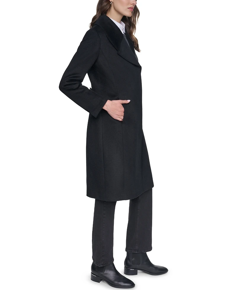 Cole Haan Women's Large Collar Wool Coat