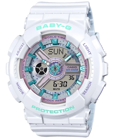 G-Shock Women's Baby-g Japanese Quartz White Resin Watch 43.4mm
