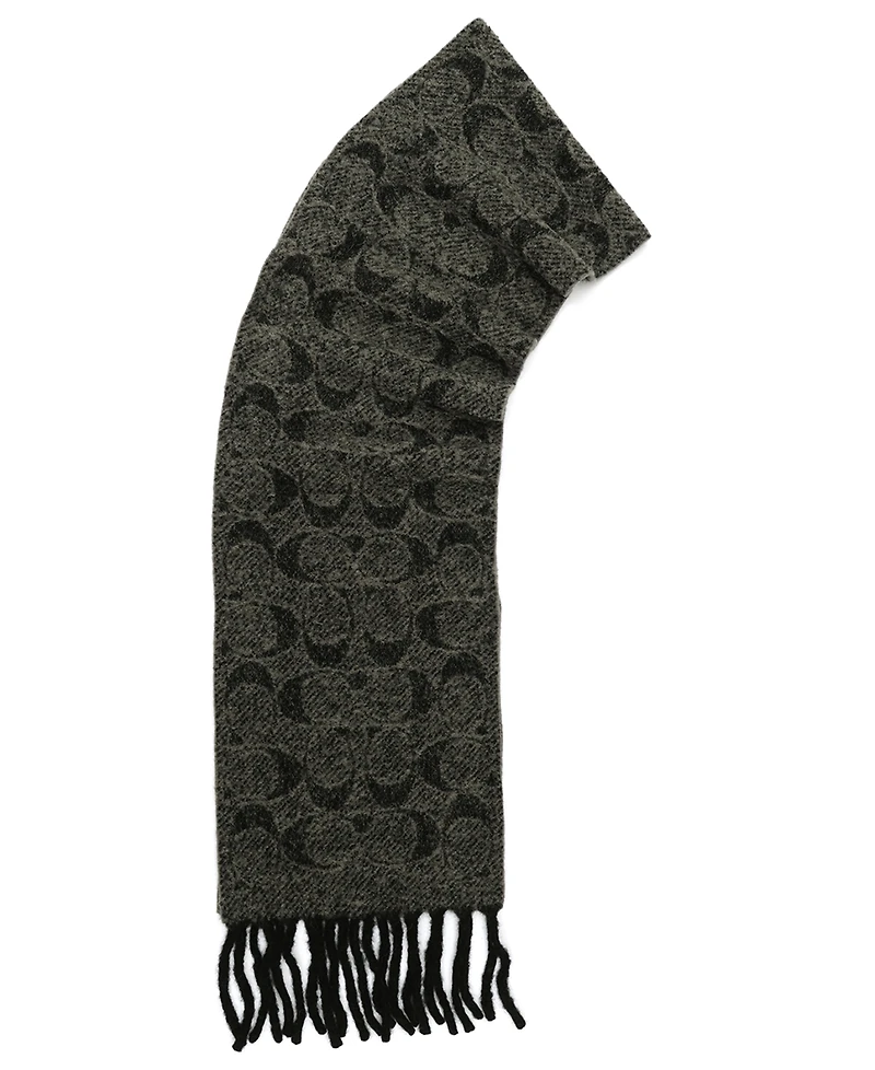 Coach Signature-c Boucle Twill Muffler Scarf