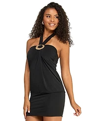 Emerald Sundae Juniors' Halter Mini Dress