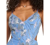 Emerald Sundae Women's Embellished Floral Dress