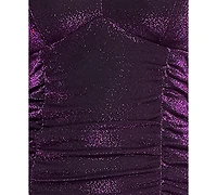 Emerald Sundae Juniors' Metallic Knit Midi Dress