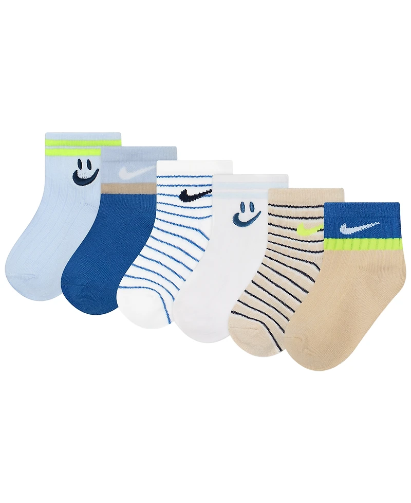 Nike Toddler Boys' 6M-4T Fashion Rib Socks, 6-Pack