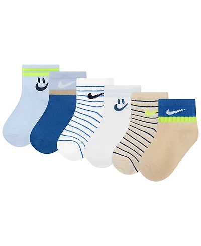 Nike Toddler Boys' 6M-4T Fashion Rib Socks, 6-Pack