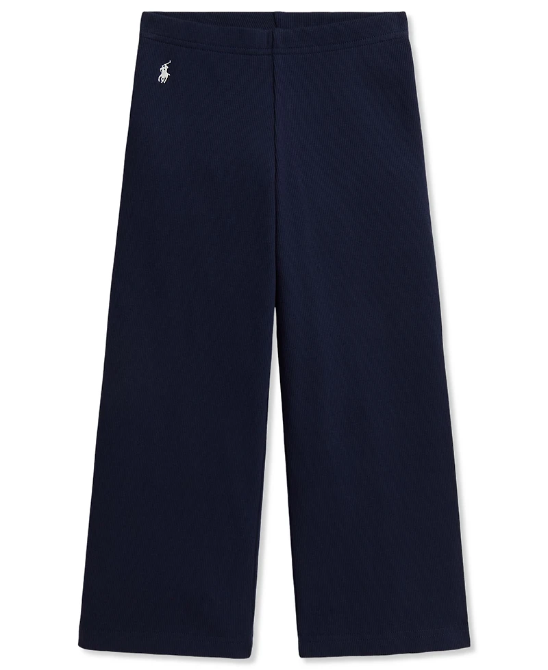 Polo Ralph Lauren Girls' 2T-6X Ribbed Wide-Leg Pants
