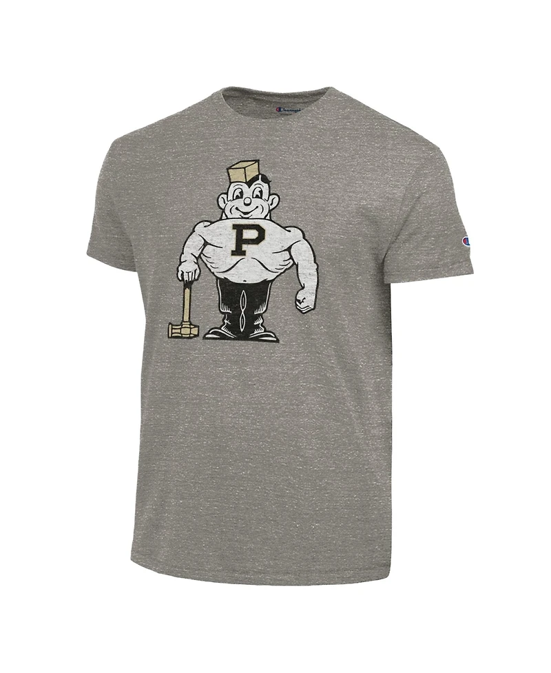Champion Men's Heather Gray Purdue Boilermakers Triumph Tri-Blend T-Shirt