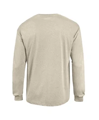 Champion Men's Heather Oatmeal Penn State Nittany Lions Neutral Arch Long-Sleeve T-Shirt