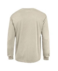 Champion Men's Heather Oatmeal Notre Dame Fighting Irish Neutral Arch Long-Sleeve T-Shirt