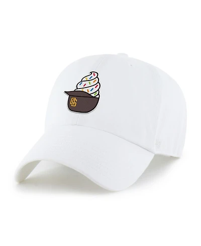 '47 Brand Preschool White San Diego Padres Ice Cream Helmet Clean Up Adjustable Hat
