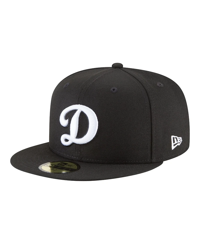 New Era Men's Black Los Angeles Dodgers Blue Heaven On Earth Marquee Patch 59FIFTY Fitted Hat