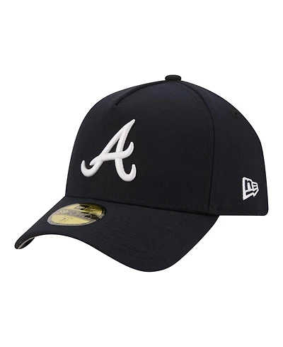 New Era Men's Navy Atlanta Braves A-Frame 59FORTY Fitted Hat