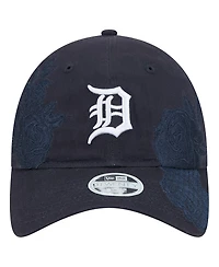 New Era Women's Navy Detroit Tigers Roses 9TWENTY Adjustable Hat