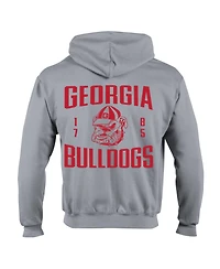 Champion Men's Gray Georgia Bulldogs Varsity Power blend Full-Zip Fleece Hoodie