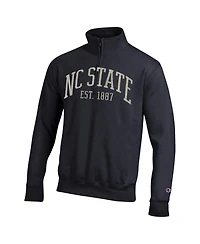 Champion Men's Black Nc State Wolfpack Power blend Quarter-Zip Pullover
