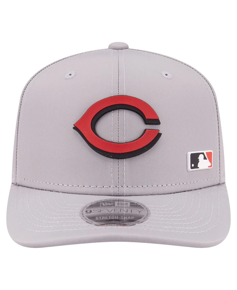 New Era Men's Gray Cincinnati Reds Laser Perforated 9SEVENTY Adjustable Hat