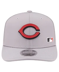 New Era Men's Gray Cincinnati Reds Laser Perforated 9SEVENTY Adjustable Hat