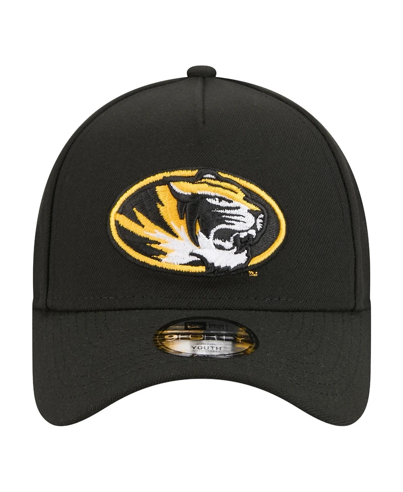 New Era Big Boys and Girls Black Missouri Tigers 9FORTY A-Frame Adjustable Hat