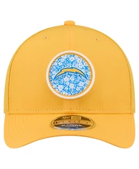 New Era Men's Gold Los Angeles Chargers Floral 9FORTY M-Crown Trucker Adjustable Hat
