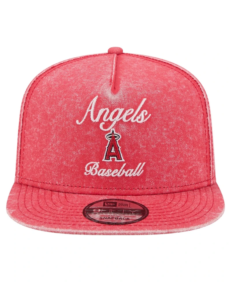New Era Men's Red Los Angeles Angels City Slogan A-Frame 9FIFTY Snapback Hat