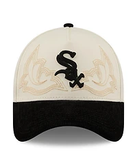New Era Men's Stone Chicago White Sox Western Stitch 9FORTY A-Frame Adjustable Hat