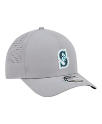 New Era Men's Gray Seattle Mariners Micro Logo 9FORTY M-Crown A-Frame Adjustable Hat