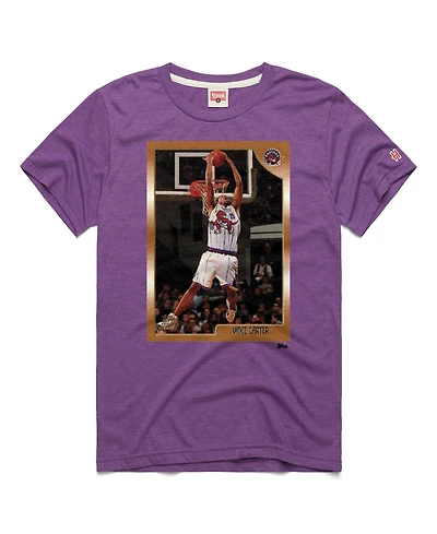 Homage Men's and Women's Vince Carter Purple Toronto Raptors Topps Trading Card Player Tri-Blend T-Shirt