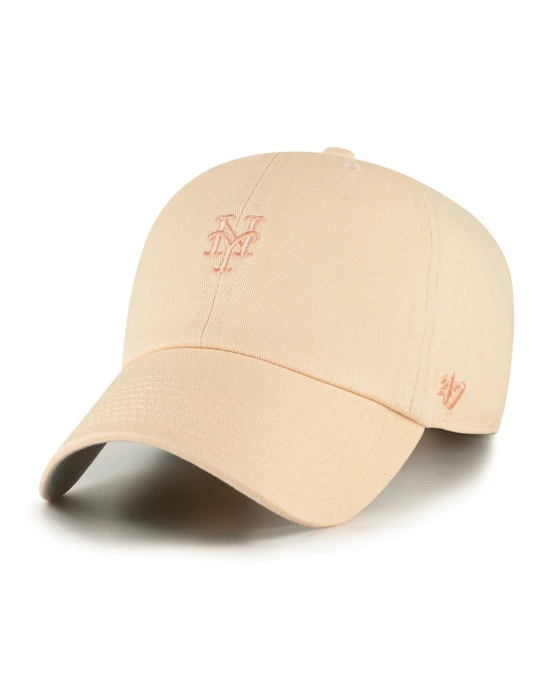 '47 Brand Men's and Women's Orange New York Mets Pastel Clean Up Adjustable Hat