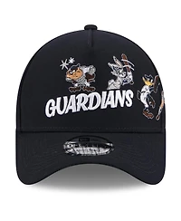 New Era Big Boys and Girls Navy Cleveland Guardians Looney Tunes A-Frame 9FORTY Adjustable Hat