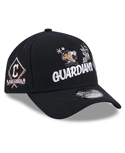 New Era Big Boys and Girls Navy Cleveland Guardians Looney Tunes A-Frame 9FORTY Adjustable Hat