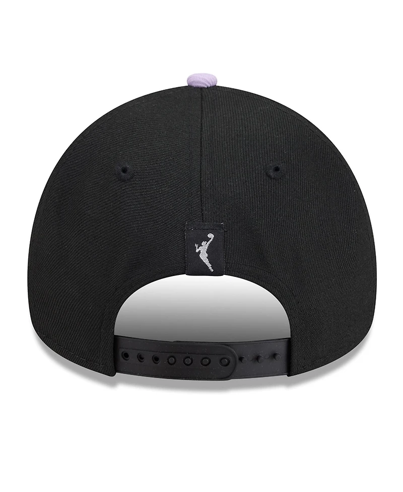 New Era Men's and Women's Eclipse Black, Violet Golden State Valkyries Wnba Tip-Off 2026 Metal Badge A-Frame 9FORTY Adjustable Hat