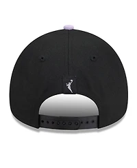 New Era Men's and Women's Eclipse Black, Violet Golden State Valkyries Wnba Tip-Off 2026 Metal Badge A-Frame 9FORTY Adjustable Hat